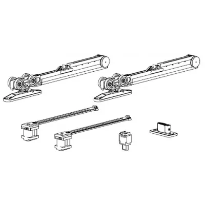 Комплект для дверного полотна Morelli SLIDING SET 2 40kg NEW (профиль в комплект не входит)